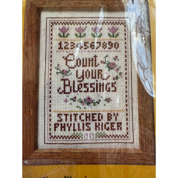 Vintage The Creative Circle Needle work Craft Kit 1607 Count Your Blessings - Picture 2 of 4